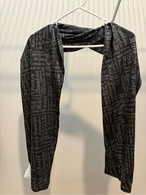 Harley-Davidson Black and Gray Winged Logo Tag Scarf